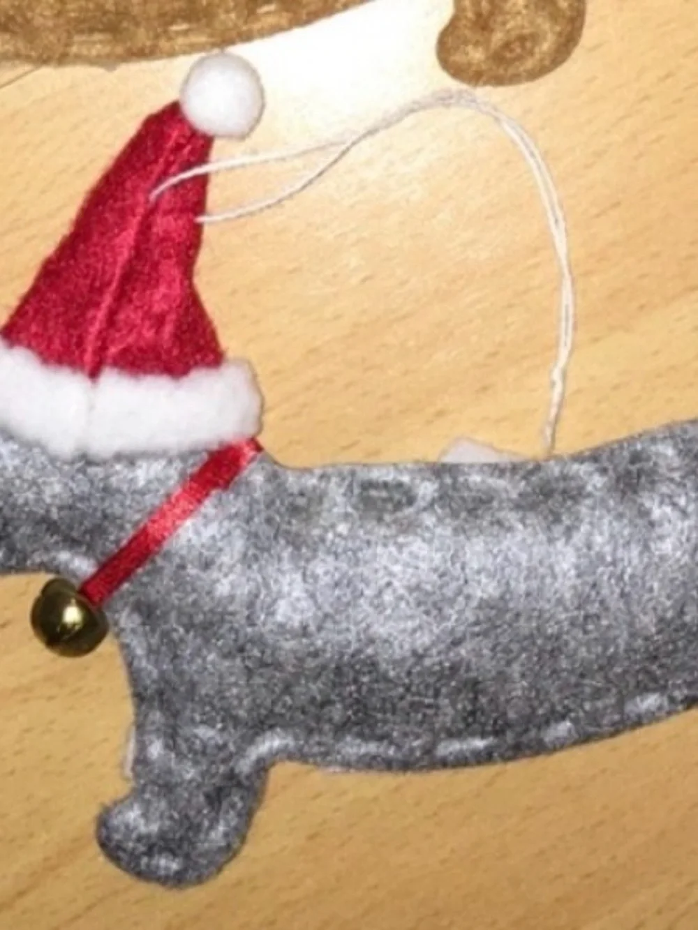 Gray Dachshund Christmas Tree Ornament